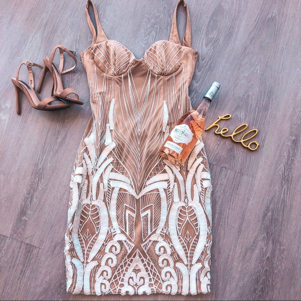 Katie May Cara Backless Ribbon Lace Embroidered